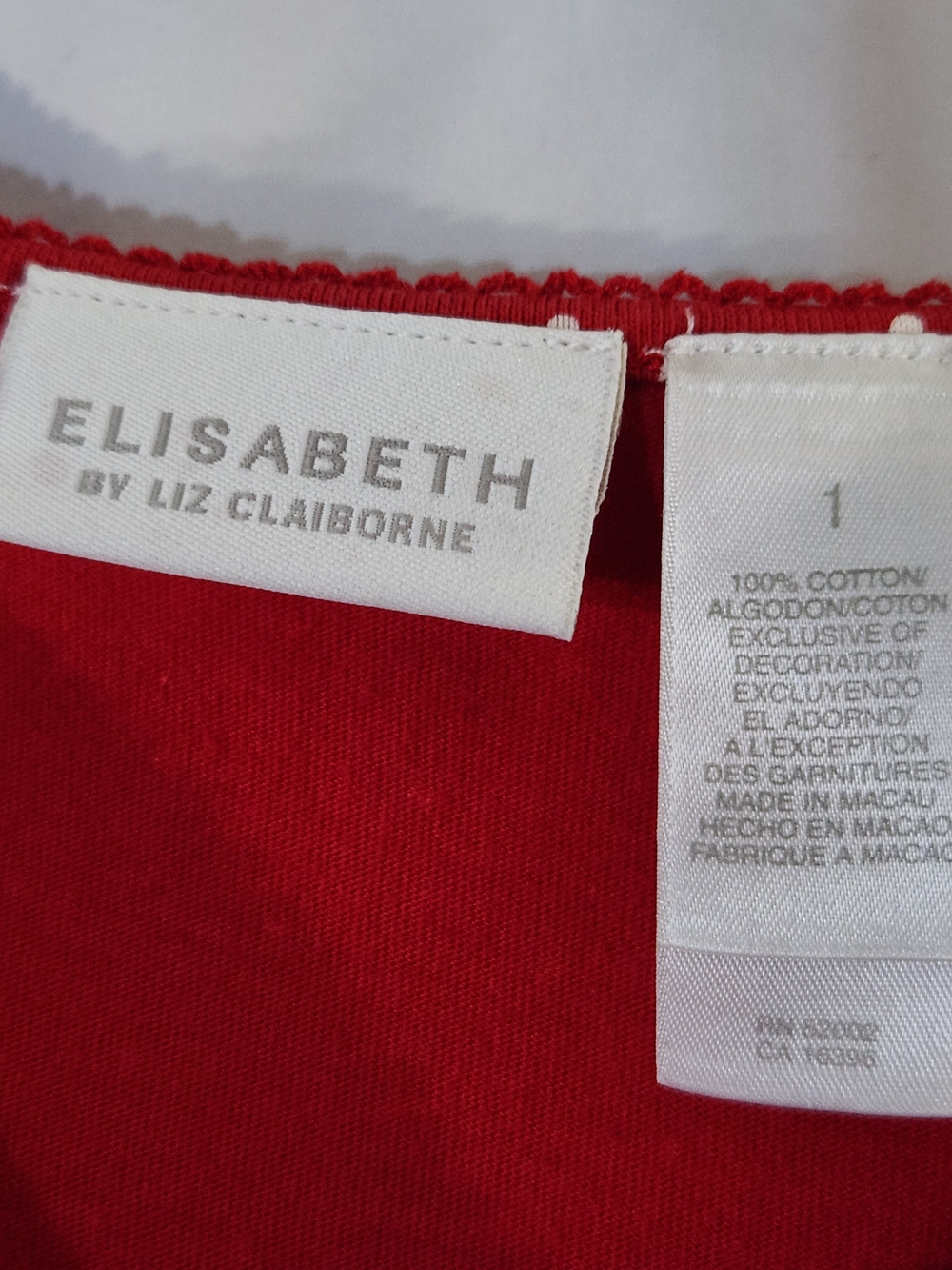 Liz Claiborne Red Short Sleeve Tee  #bold #travel #90's #all seasons #workwear